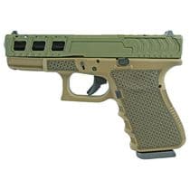 GLOCK G19 GEN3 Thrasher Custom 9MM OD Green Striker Pistol - Versatile EDC - 9mm