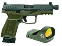 Arex Delta M Tactical OD Green 9mm 4.6" Threaded Barrel 17-Rounds w/ Crimson Trace Red Dot
