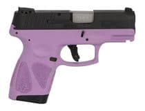 Taurus G2S 9mm Compact - Light Purple Grip, Matte Black Slide - 9mm