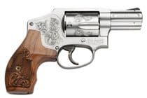 S&W 640 Engraved .357 Magnum Compact DAO Revolver - Stainless Finish - .357 Magnum