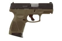 Taurus G3c Gen 3 Compact 9mm Pistol - OD Green/Black Finish - 9mm
