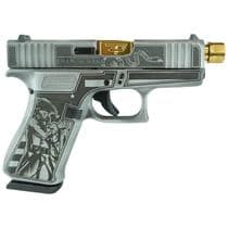 Glock 43x Gen 1 "Liberty or Death" Custom Grey 9mm Handgun - 9mm