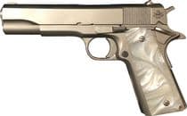 Rock Island M1911-A1 Nickel .45 ACP Pistol with Pearl Grips - .45 ACP