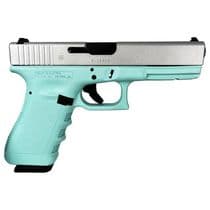 Glock 17 Gen 3 Tiffany Blue Silver Slide 9mm - Stylish Precision Shooter - 9mm