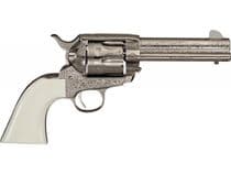 Cimarron Meldrum .357 Magnum 4.75in Engraved Nickel Ivory - .357 Magnum
