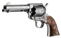 Pietta Cowpoke .45 Long Colt 4.75in Nickel Engrave... - 