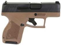 Taurus GX4 Compact 9mm Striker Pistol - Brown/Black Finish - 9mm