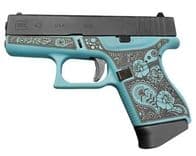 Glock G43 Gen 1 Tiffany Blue 9mm Subcompact Pistol, 6-Round Capacity - view 3