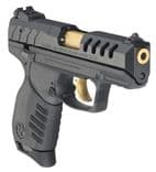 Ruger SR22 Compact .22 LR Pistol with Adjustable Sights - Black/Gold - view 3