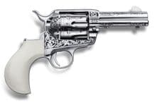 Cimarron Huckleberry .45 LC 3.5" Nickel Engraved Revolver - view 3