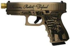 Glock G19 Gen 3 Constitution 9mm Pistol - Custom Engraved Cerakote - view 2