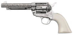 Taylors 1873 Cattle Brand .45 Colt SA Revolver - Nickel Ivory Edition - view 2