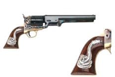 Cimarron Hollywood 1851 SAO Revolver, .38 Special, Rattlesnake Inlay - view 5