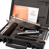 Tisas 1911A1 Stakeout 9mm Nickel Pistol - Classic Wood Grip Edition - view 4