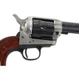 Taylors 1873 Cattleman .45 LC Blued Engraved Revolver - Western Heritage - view 4