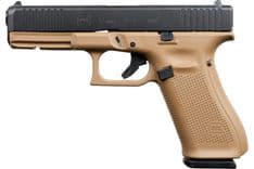Glock 17 Gen 5 Dark Earth 9MM Striker-Fired Pistol - Versatile Defender - view 2