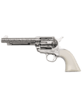 Taylors 1873 Cattle Brand .45 Colt SA Revolver - Nickel Ivory Edition - view 3