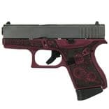 Glock 43 Gen 1 Compact 9mm Pistol | Black Cherry Ergonomic Grip - view 2