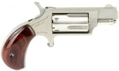 NAA Mini-Revolver: Compact .22LR/.22WMR Stainless Rosewood Grips - view 2