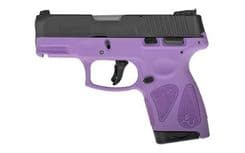 Taurus G2S 9mm Compact - Light Purple Grip, Matte Black Slide - view 4