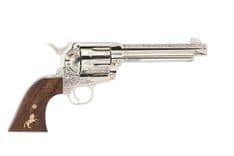 Colt SAA Nimschke .45 Collector's Edition - Stainless/Gold 5.5" Revolver - view 2
