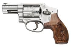 S&W 640 Engraved .357 Magnum Compact DAO Revolver - Stainless Finish - view 2