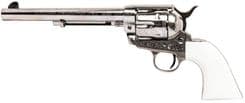 Cimarron Frontier .45 Colt Nickel Engraved Revolver - view 2
