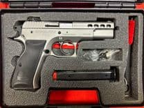 SAR P8L Stainless 9mm DA/SA Pistol - Adjustable Combat Sights - view 3