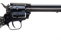 Heritage Mfg RR22B6-USF02 Rough Rider 6 Shot,.22L.R Revolver, 6.50" Black Steel Barrel & Cylinder, Black Oxide Zinc Alloy Frame, US Flag - view 2
