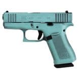 Glock 43X Gen 1 Tiffany Blue 9mm Sub-Compact Pistol, 10rd Capacity - view 2