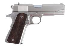 Tisas 1911 Tank Commander: Nickel/Walnut 9mm Pistol, 4.25" Barrel - view 2