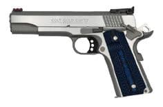 Colt 1911 Government .38 Super 5in Stainless Gold Engraved - view 2