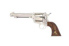 Colt SAA Nimschke .45 Collector's Edition - Stainless/Gold 5.5" Revolver - view 3