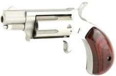 NAA Mini-Revolver: Compact .22LR/.22WMR Stainless Rosewood Grips - view 4