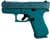 Glock 43X Gen 1 Teal Glitter 9mm Concealed Carry Handgun thumbnail 1
