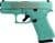 Glock 43X Rose Engraved Tiffany Blue 9mm Semi-Auto Pistol thumbnail 2