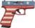 Glock 43X Gen 1 Patriotic Compact 9mm Pistol, Cerakote Flag Finish thumbnail 1