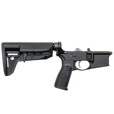 Bravo Company BCM Lower w/ MOD 2 SOPMOD Stock, Multi-Caliber, 7075-T6 Aluminum, Anodized Black, Mod 4 Pistol Grip & Mod 2 Stock for