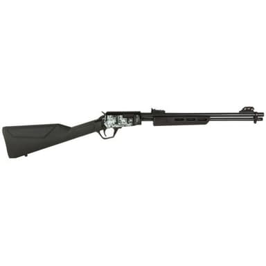 Rossi Gallery .22 LR Black Pump Rifle - 15rd, Deer Engraved Finish