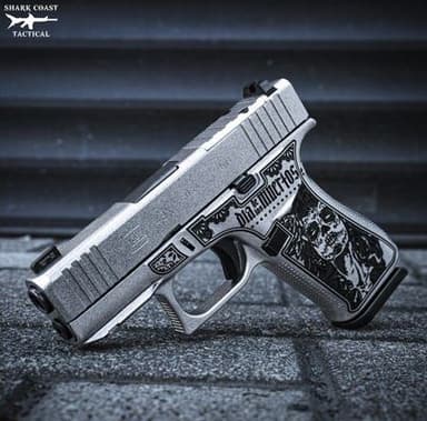 Glock 43X MOS "Day of the Dead" Silver / Black 9mm 3.4" Barrel 10-Rounds