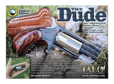 NAA Pug "The Dude" .22 Mag TALO Revolver - Rosewood & Hardened Finish