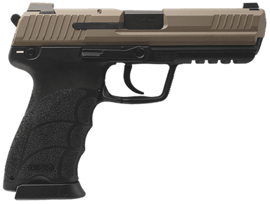 HK 81001208 HK45 V1 45 ACP 10+1 4.46" Black Polygonal Rifled Barrel, Flat Dark Earth Pistol