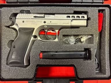 SAR P8L Stainless 9mm DA/SA Pistol - Adjustable Combat Sights