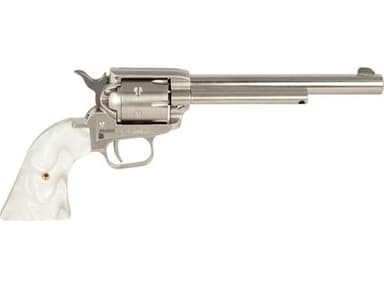 Heritage Mfg RR22NI6WP Rough Rider 22 LR 6 Shot 6.50" Nickel Satin Alloy Steel Barrel & Cylinder, Nickel Zinc Alloy Frame