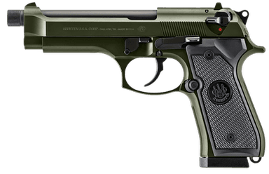 Beretta 92FS 9mm 5.1in Threaded Barrel OD Green