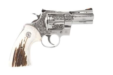 Colt Python Engraved .357 Mag 3" Revolver with Elk Stag Grips