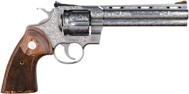 Colt Python .357 Magnum Engraved Revolver - 6" Stainless Steel