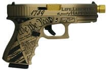 Glock G19 Gen 3 Constitution 9mm Pistol - Custom Engraved Cerakote - 9mm