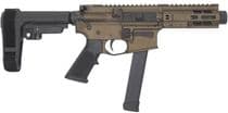BRIG BM-9 9mm Luger Pistol, 6.5" Barrel, 15+1 Capacity, SBA3 Brace, M-LOK Handguard, Mini Compensator