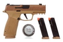 Sig Sauer P365X-Macro Comp 2A 9mm Coyote - Compact Optic-Ready Pistol - 9mm